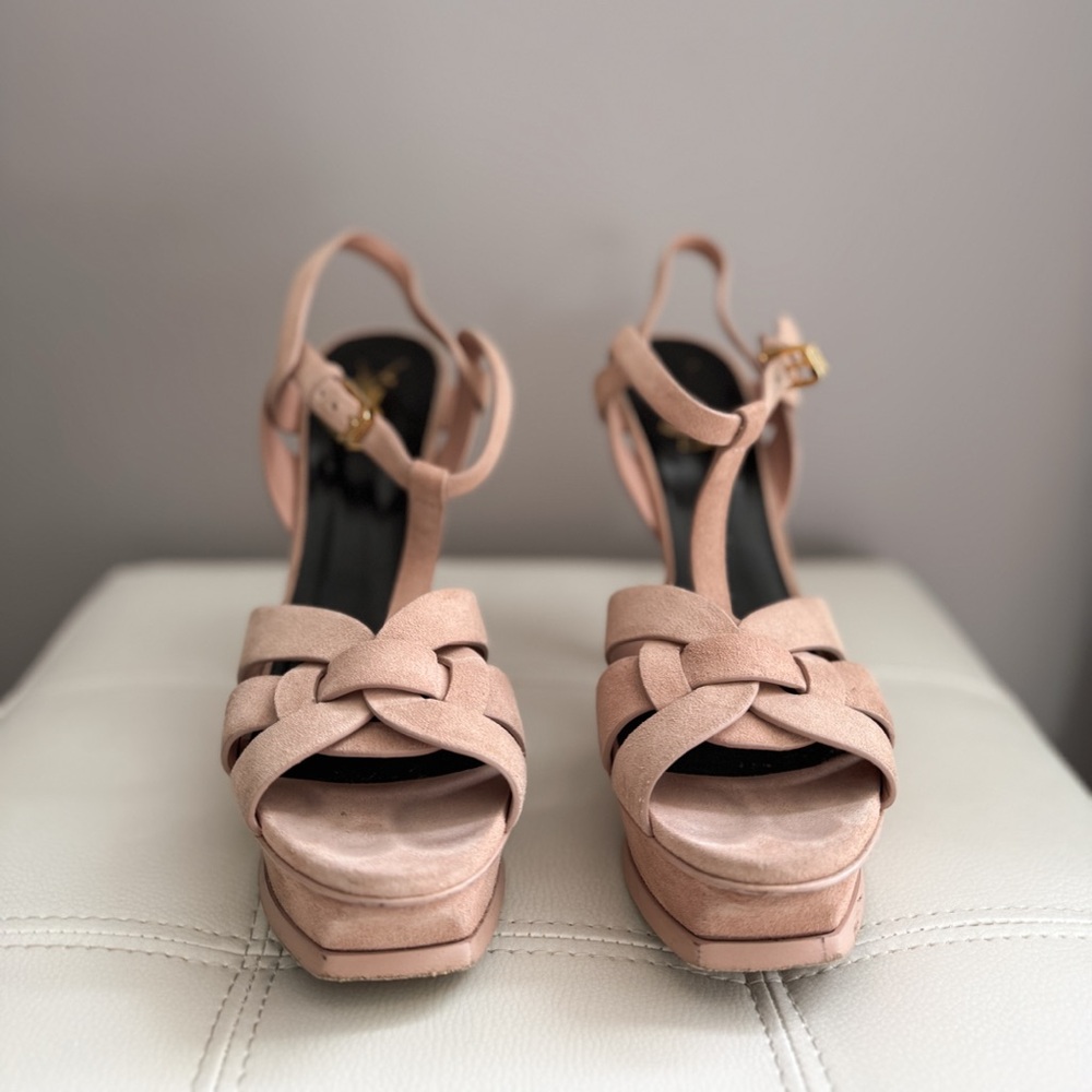 Saint Laurent Tribute Blush Pink Heels - Picture 6 of 6